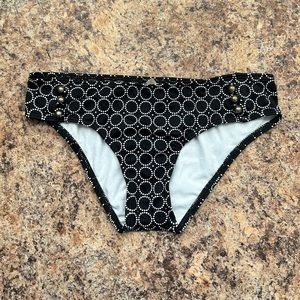 Raisins Bikini Bottoms, Black/White, Size S NWOT